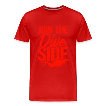 plongeurs plongeurs - T-shirt bio Premium Homme - rouge - Devant - Damien (186cm)