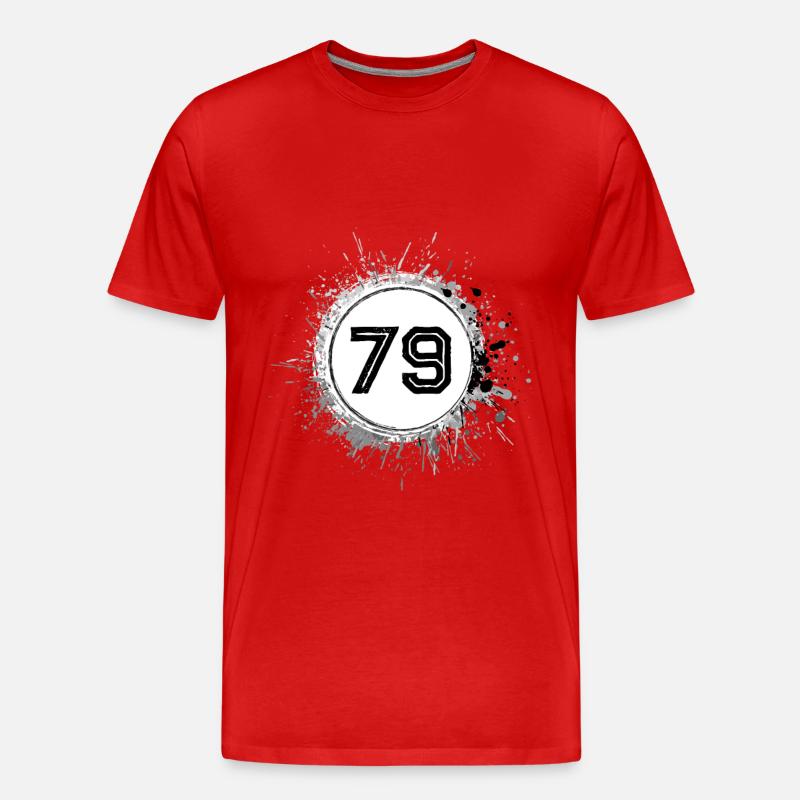 79 Nombre d’objets blob - T-shirt bio Premium Homme - rouge