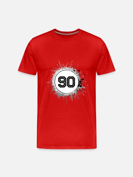 90 Number of blobs - Men's Premium Organic T-Shirt - red