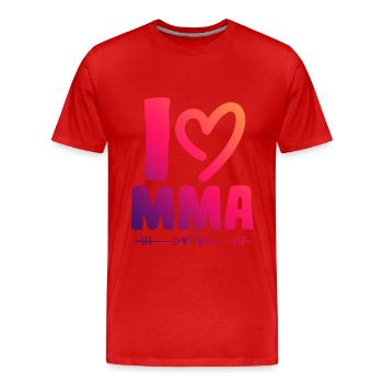 Ich liebe Mma - Männer Premium Bio T-Shirt - Rot - Vorne - Damien (186cm)