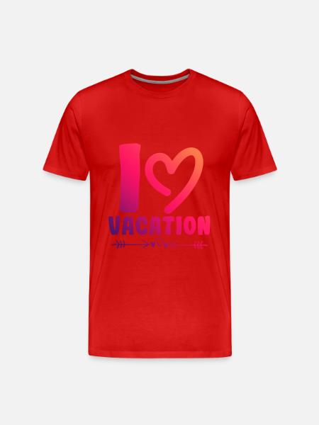 I love holidays - Men's Premium Organic T-Shirt - red