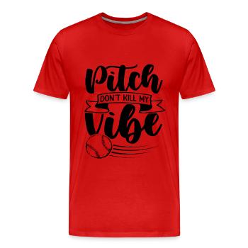 baseball vibe - Männer Premium Bio T-Shirt - Rot - Vorne - Damien (186cm)