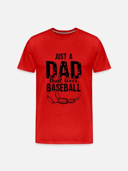 Baseball Dad - Men's Premium Organic T-Shirt - red