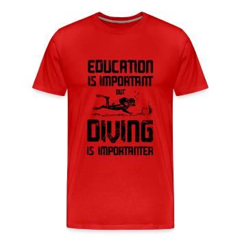 ausbildung tauchen - Männer Premium Bio T-Shirt - Rot - Vorne - Damien (186cm)
