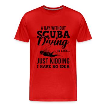 Tauchen scuba diving - Männer Premium Bio T-Shirt - Rot - Vorne - Damien (186cm)