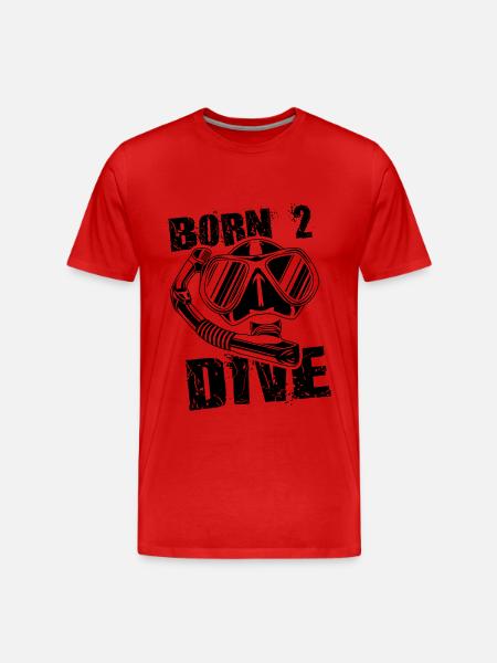 Born to dive - Men's Premium Organic T-Shirt - red
