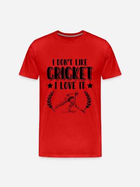 liebe cricket - Männer Premium Bio T-Shirt - Rot