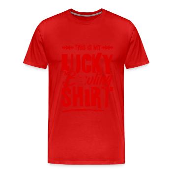 Chemise de bowling - T-shirt bio Premium Homme - rouge - Devant - Damien (186cm)