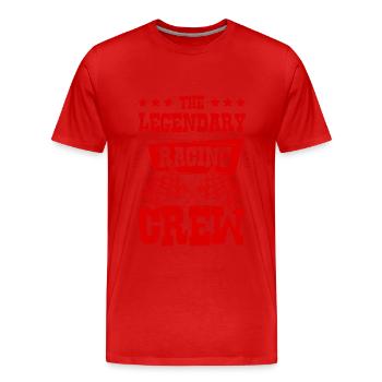 Équipage de course - T-shirt bio Premium Homme - rouge - Devant - Damien (186cm)