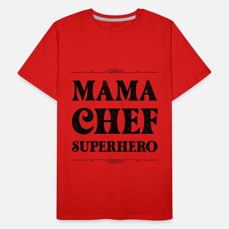 Mama Chef Superheld Mutter Männer Premium Bio T-Shirt