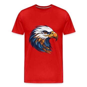 Eagle Head - Men's Premium Organic T-Shirt - red - Front - Damien (186cm)