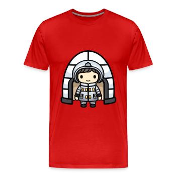 Iglu Eskimo Winter Comic - Männer Premium Bio T-Shirt - Rot - Vorne - Damien (186cm)