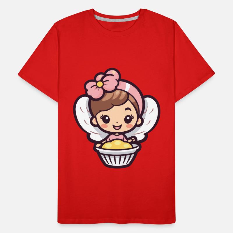 Fairy Baking Cake Comic Men's Premium Organic T-Shirt