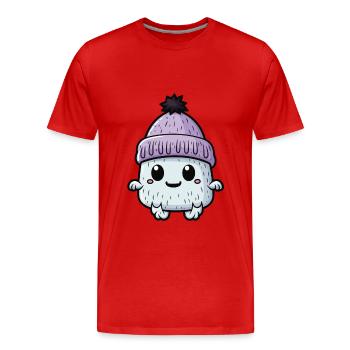 Eskimo Erkältung Winter Kreatur - Männer Premium Bio T-Shirt - Rot - Vorne - Damien (186cm)