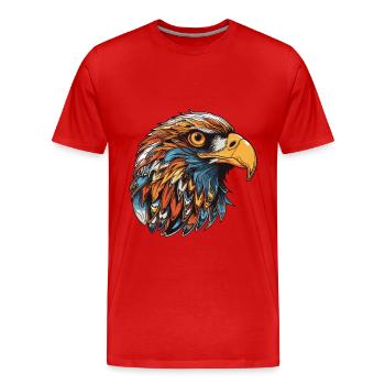 Eagle Head - Men's Premium Organic T-Shirt - red - Front - Damien (186cm)