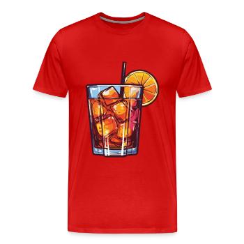 Limonade Drink - Männer Premium Bio T-Shirt - Rot - Vorne - Damien (186cm)