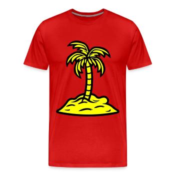Palm Island Vacation Summer - Men's Premium Organic T-Shirt - red - Front - Damien (186cm)