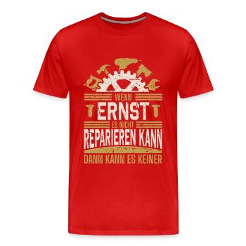 Ernst Name Geschenk Geburtstag - Männer Premium Bio T-Shirt - Rot - Vorne - Damien (186cm)