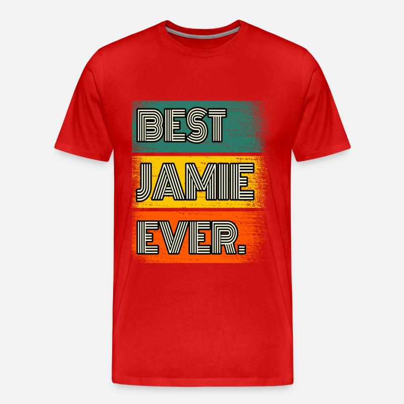 Jamie Name Geschenk Spruch Lustig - Männer Premium Bio T-Shirt - Rot