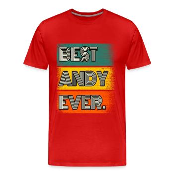 Andy Name Geschenk Spruch Lustig - Männer Premium Bio T-Shirt - Rot - Vorne - Damien (186cm)