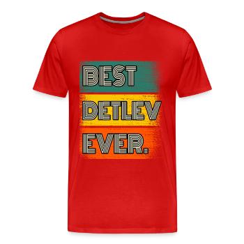 Detlev Name Geschenk Spruch Lustig - Männer Premium Bio T-Shirt - Rot - Vorne - Damien (186cm)