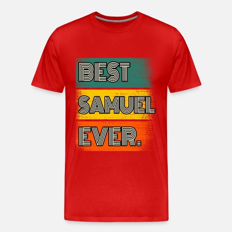 Samuel Name Geschenk Spruch Lustig - Männer Premium Bio T-Shirt - Rot