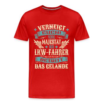 Lkw-fahrer Geschenk Lustige Sprüche - Männer Premium Bio T-Shirt - Rot - Vorne - Damien (186cm)