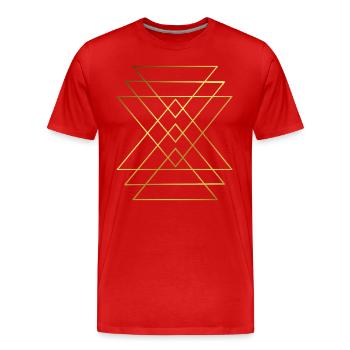 Graphics - graphic pattern - Men's Premium Organic T-Shirt - red - Front - Damien (186cm)