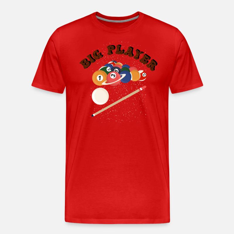 Ein Billard Spieler! - Männer Premium Bio T-Shirt - Rot