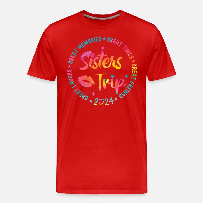 Great Laughs Sisters Trip 2024 - Männer Premium Bio T-Shirt - Rot