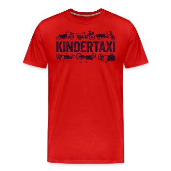 Cargo Children's Taxi Cargo Bicycle Cargobike - Men's Premium Organic T-Shirt - red - Front - Damien (186cm)