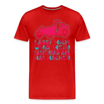 Cargo Bike Retro Cargo Bike Cargobike - Men's Premium Organic T-Shirt - red - Front - Damien (186cm)