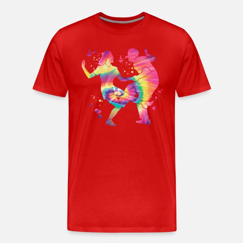 Dancing Swing Boogie Woogie Années 60 - T-shirt bio Premium Homme - rouge