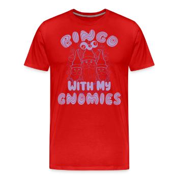 Bingo Mit Meinen Gnomies Lustiges Bingo - Männer Premium Bio T-Shirt - Rot - Vorne - Damien (186cm)