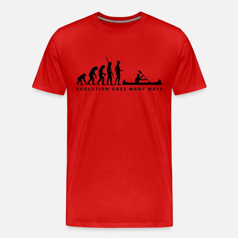 evolution_ruderer_b_1c - Männer Premium Bio T-Shirt - Rot