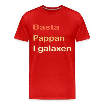 Bester Vater in der Galaxie - Männer Premium Bio T-Shirt - Rot - Vorne - Damien (186cm)
