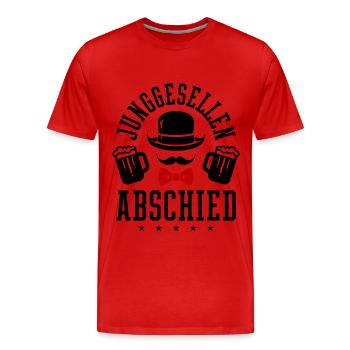 Enterrement de vie de garçon enterrement de vie de garçon - T-shirt bio Premium Homme - rouge - Devant - Damien (186cm)