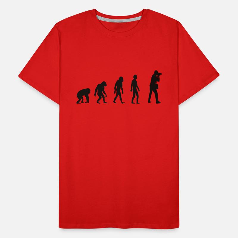 Evolution Photographer Photography Camera Men's Premium Organic T-Shirt