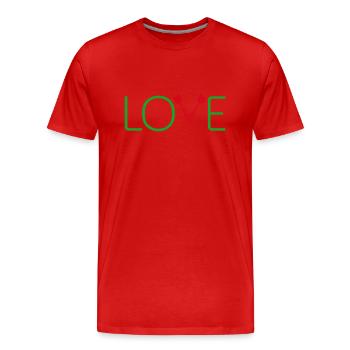 Darts Dart Love - Männer Premium Bio T-Shirt - Rot - Vorne - Damien (186cm)