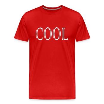 COOL Schlagwort Sprüche Slogan - Männer Premium Bio T-Shirt - Rot - Vorne - Damien (186cm)