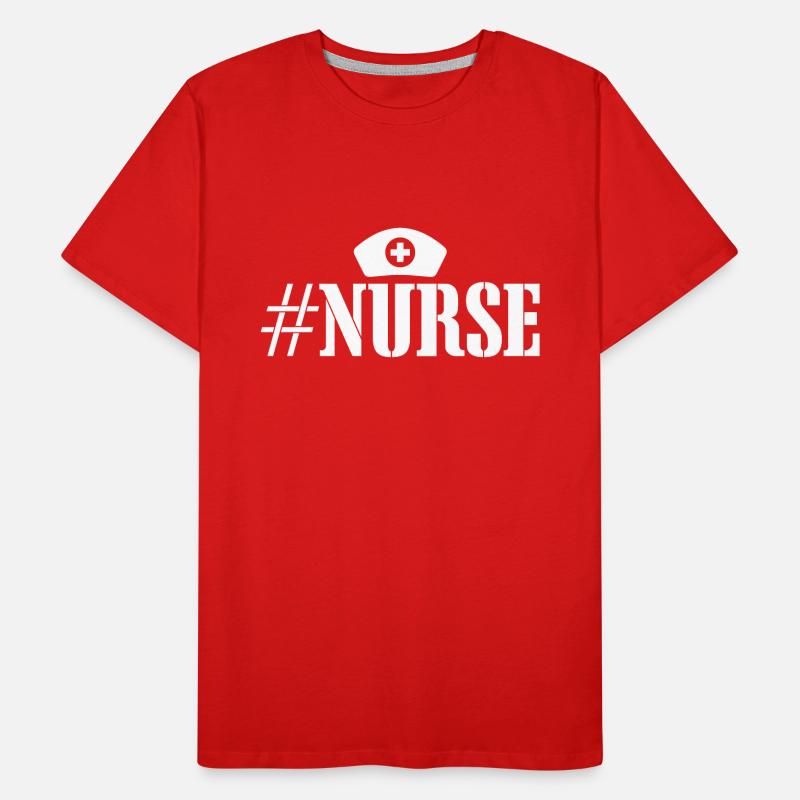 Infirmière Infirmière Dire Déclaration Profession T-shirt bio Premium Homme