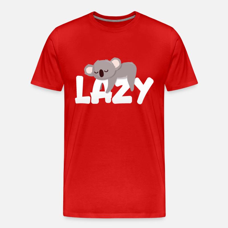 Fauler Koala - Männer Premium Bio T-Shirt - Rot