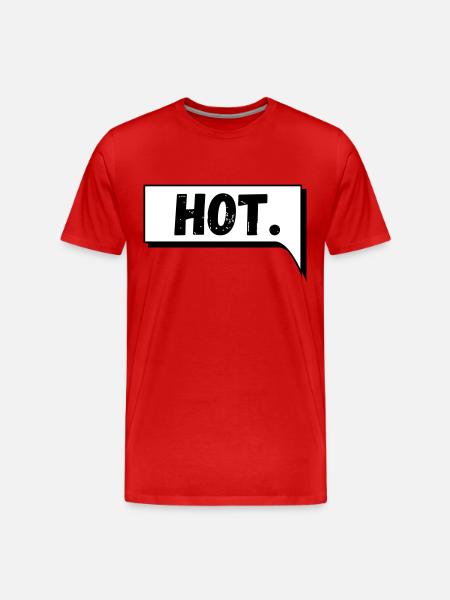 Comic Speech Bubble Hot - Men's Premium Organic T-Shirt - red
