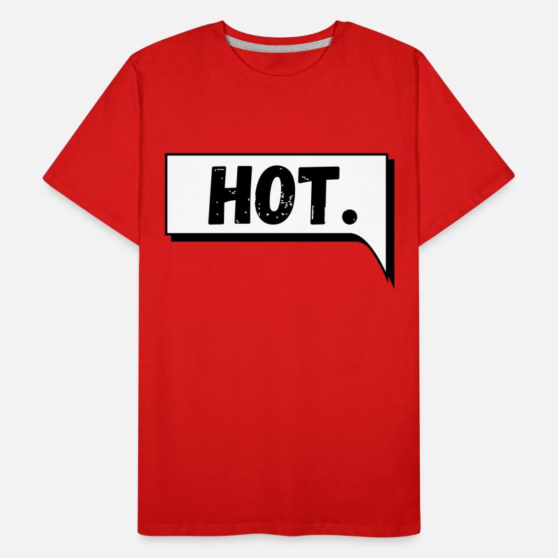Comic Speech Bubble Hot Men's Premium Organic T-Shirt