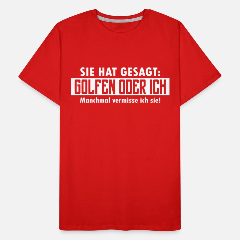 golfen oder ich Männer Premium Bio T-Shirt