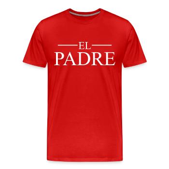 Homme El Padre Fête des pères Papa Dad - T-shirt bio Premium Homme - rouge - Devant - Damien (186cm)