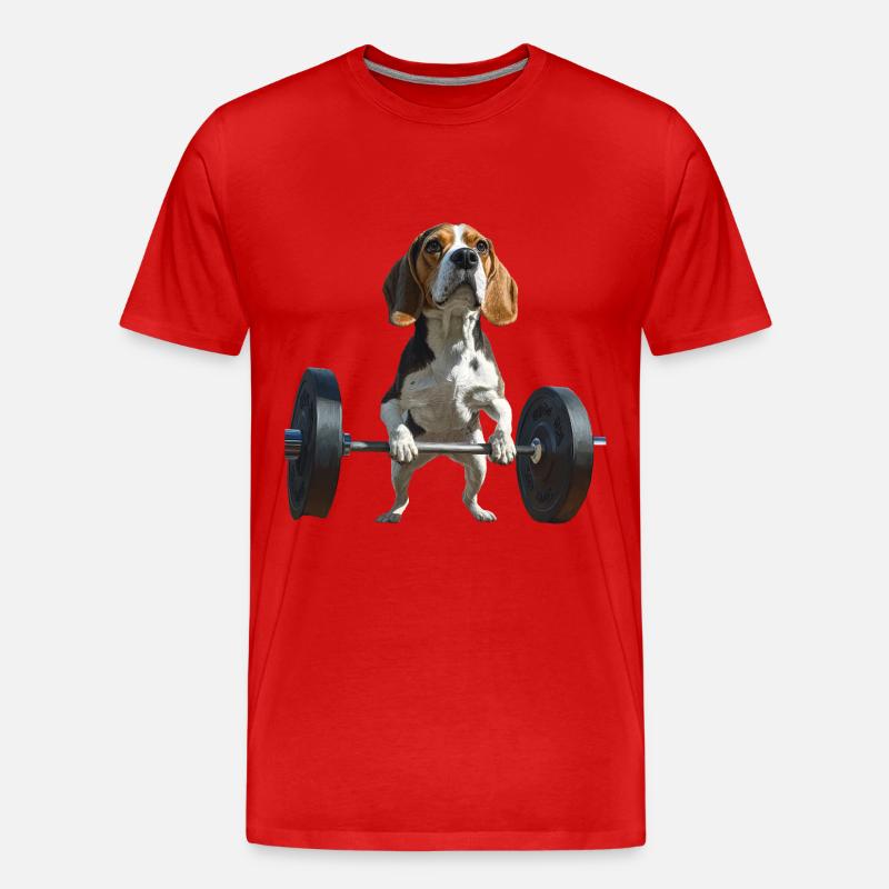 Beagle - Männer Premium Bio T-Shirt - Rot