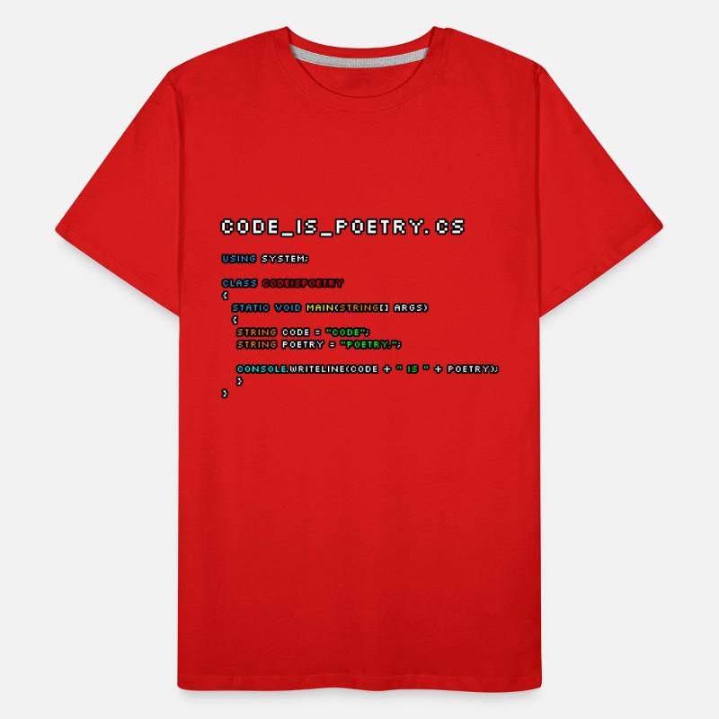 Code is poetry.cs Men's Premium Organic T-Shirt