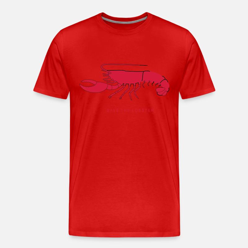 lobster - Männer Premium Bio T-Shirt - Rot