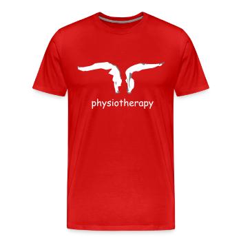 physiotherapy body move - Men's Premium Organic T-Shirt - red - Front - Damien (186cm)